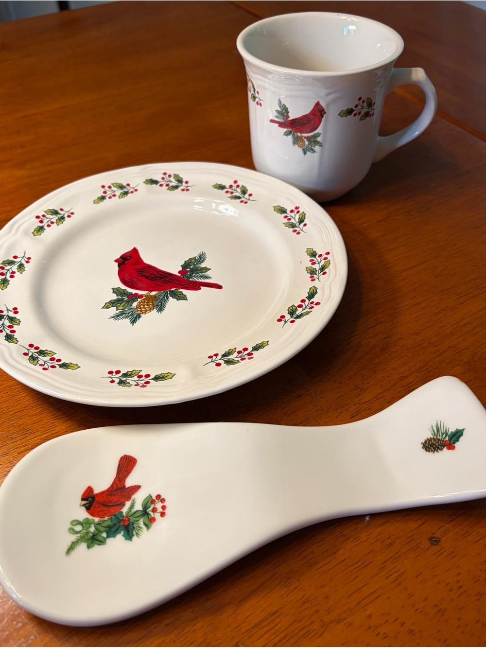 Gibson White Mug, Dessert Plate Set with Spoon Rest